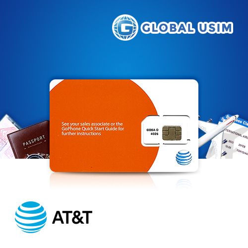 AT&amp;T 미국유심 미국, 캐나다, 멕시코 4G LTE 속도 완전 무제한, 국제전화 수발신 포함